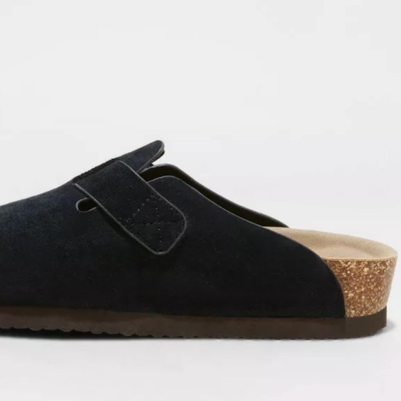 Black 6.5 Slip-on Suede Clog Mule Flats - Universal Thread Betsy - Picture 2 of 4
